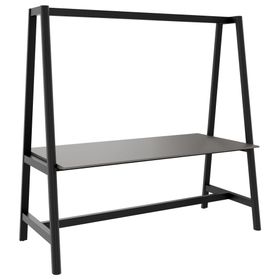 NOVA WOOD Multipurpose Tisch | 1400 - 1800 x 740 - 1050 mm, Fenix Grau