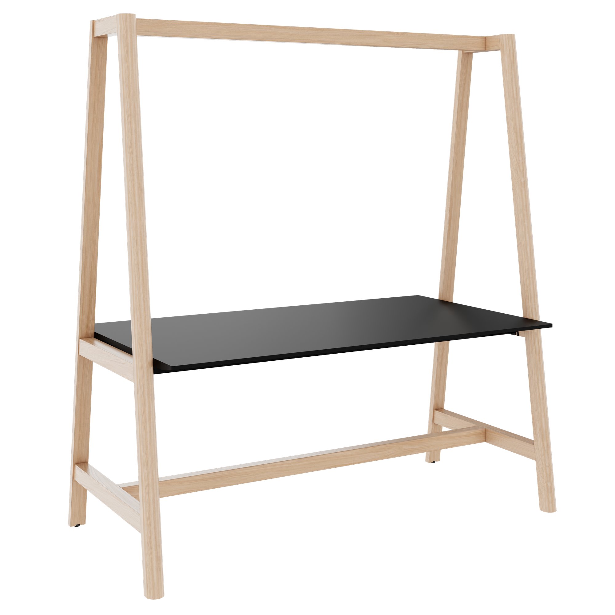 NOVA WOOD Multipurpose Tisch | 1400 - 1800 x 740 - 1050 mm, Fenix Schwarz - 1 Main Image