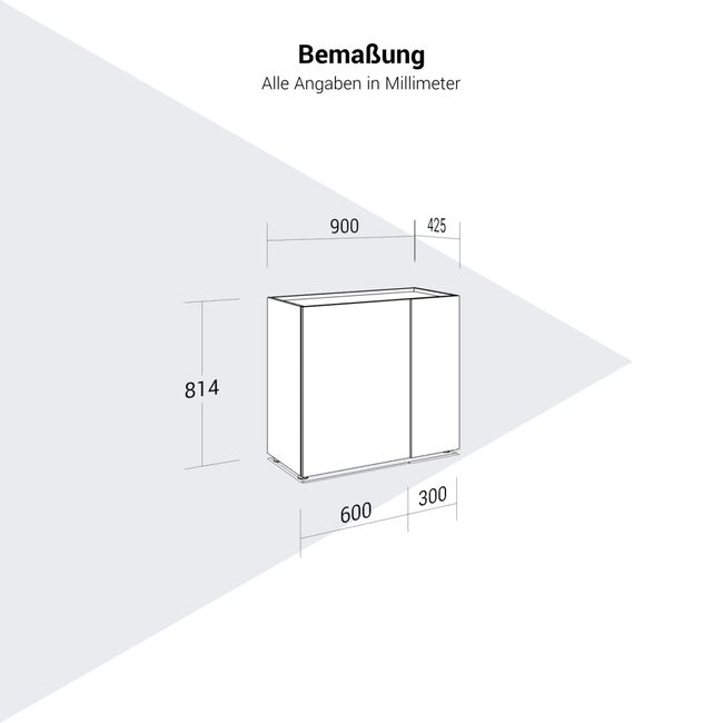 PLANA Flügeltürenschrank | 2OH, 900 x 814 mm PLANA Flügeltürenschrank | 2OH, 900 x 814 mm