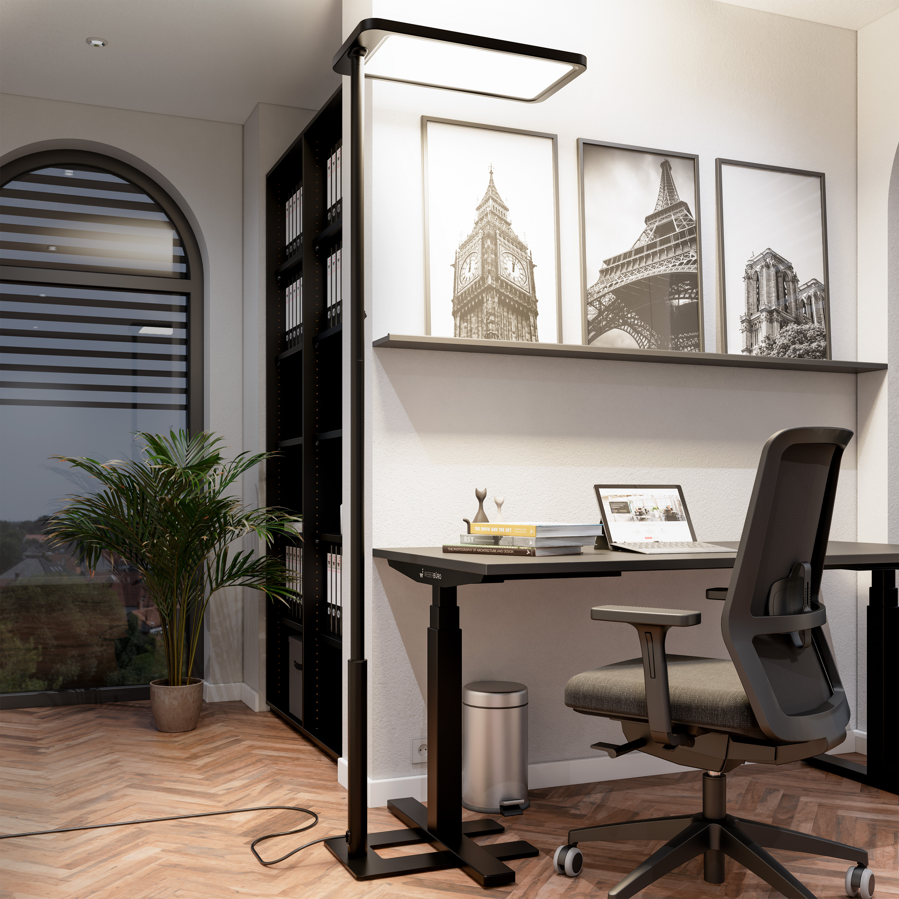 LUMOS Büro-Stehlampe | 610 x 2020 mm, 10.400 Lumen, dimmbar - 10 Main Image
