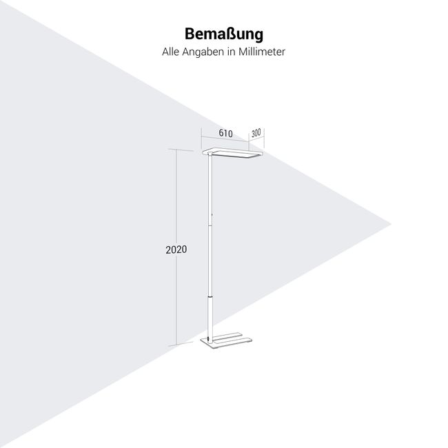 LUMOS Büro-Stehlampe | 10.400 Lumen, dimmbar