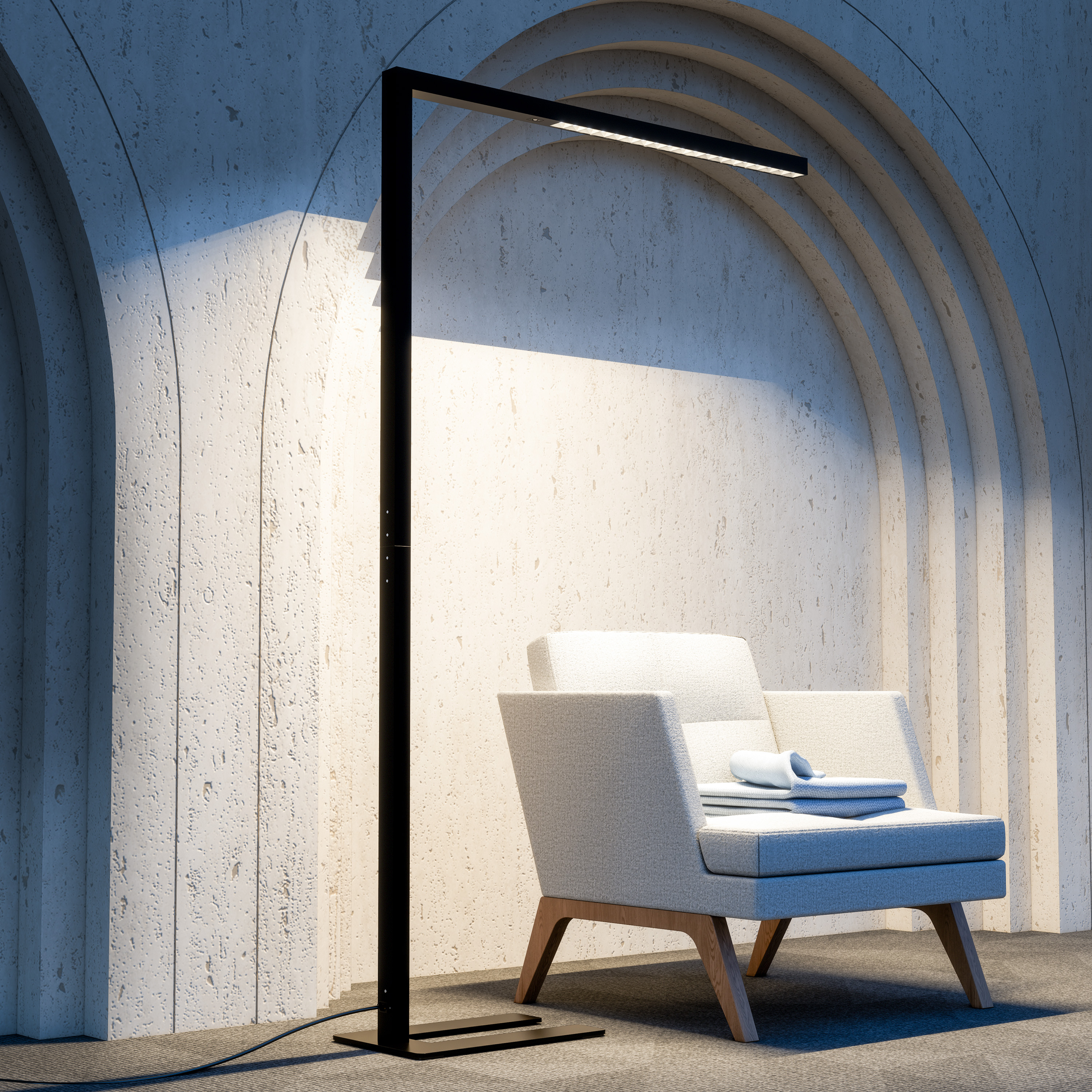 AURORA Büro-Stehlampe | 1205 x 1960 mm, 11.200 Lumen, dimmbar - 3 Main Image
