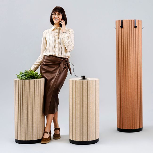 PARTHOS Akustiksäule | Ø 380 x 800 - 1600 mm, über 20 Farben