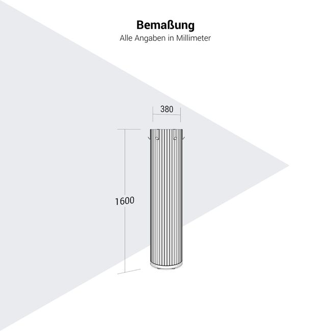 PARTHOS Akustiksäule | Ø 380 x 800 - 1600 mm, über 20 Farben