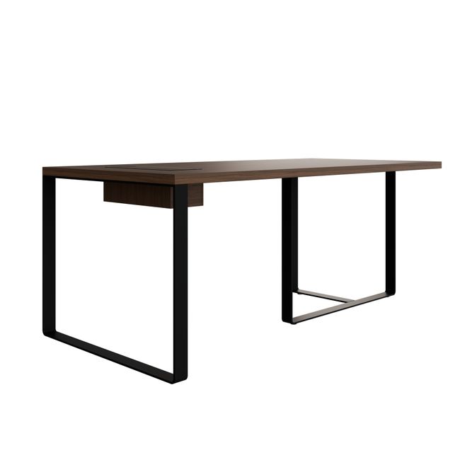 PLANA Chefschreibtisch | 1800-2200 x 750 mm, Melamin oder Furnier
