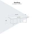 PLANA Konferenztisch | 2400-4200 x 750 mm (8-14 Personen)