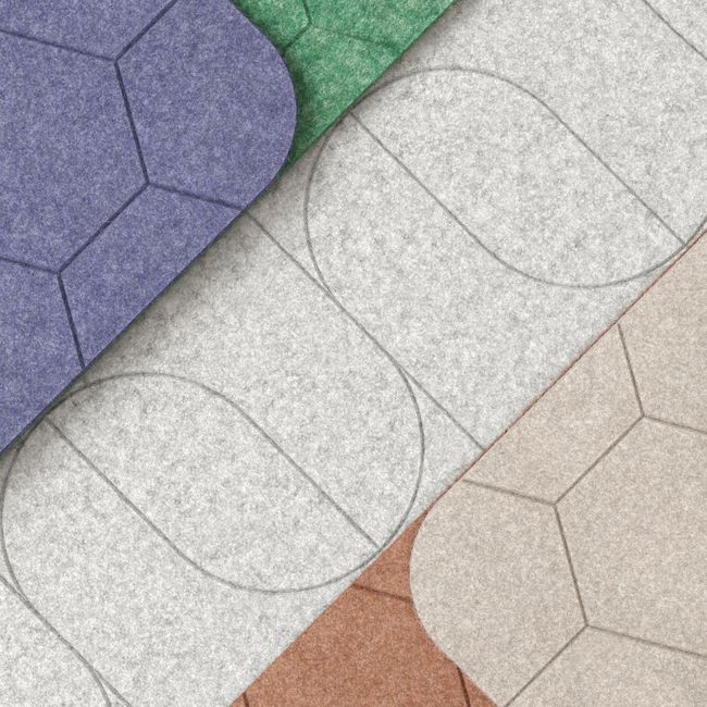 ROUND PET Akustik-Tischtrennwand | 1180-1780 mm, über 20 Farben