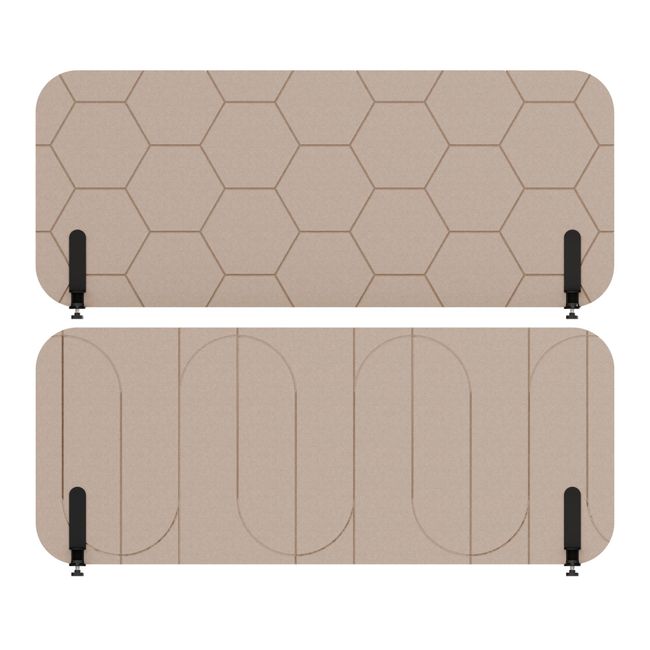 ROUND PET Akustik-Tischtrennwand | 1180-1780 mm, über 20 Farben