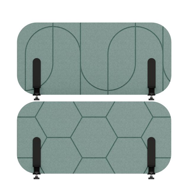 ROUND PET Akustik-Tischtrennwand Seitenblende | 680-780 mm, über 20 Farben