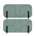 ROUND PET Akustik-Tischtrennwand Seitenblende | 680-780 mm, über 20 Farben