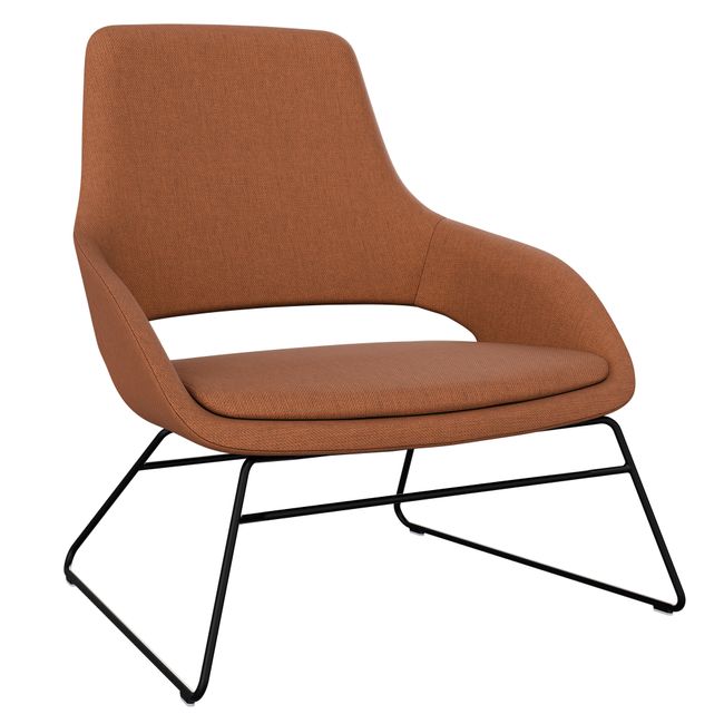 SANDIE Lounge-Sessel | Stahldrahtrahmen, integrierte Armlehnen