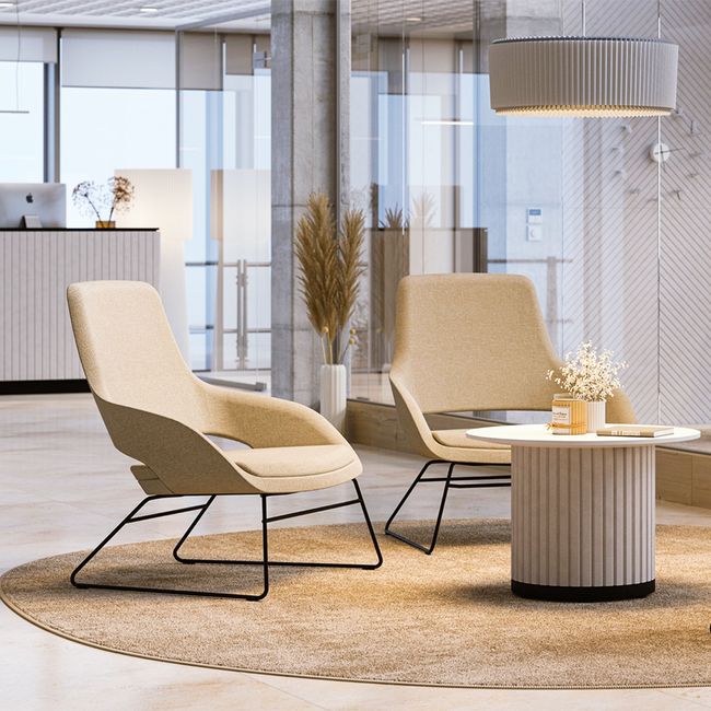 SANDIE Lounge-Sessel | Stahldrahtrahmen, integrierte Armlehnen