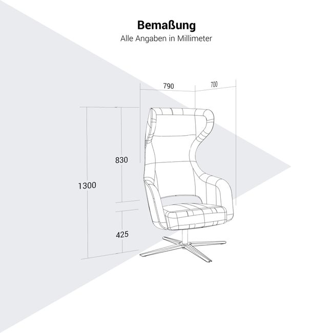 SANDIE Lounge-Sessel | 4-Stern-Fußkreuz, Synchronmechanik