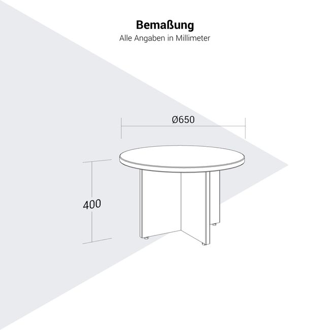 OPTIMA Beistelltisch | Ø 650 mm, rund