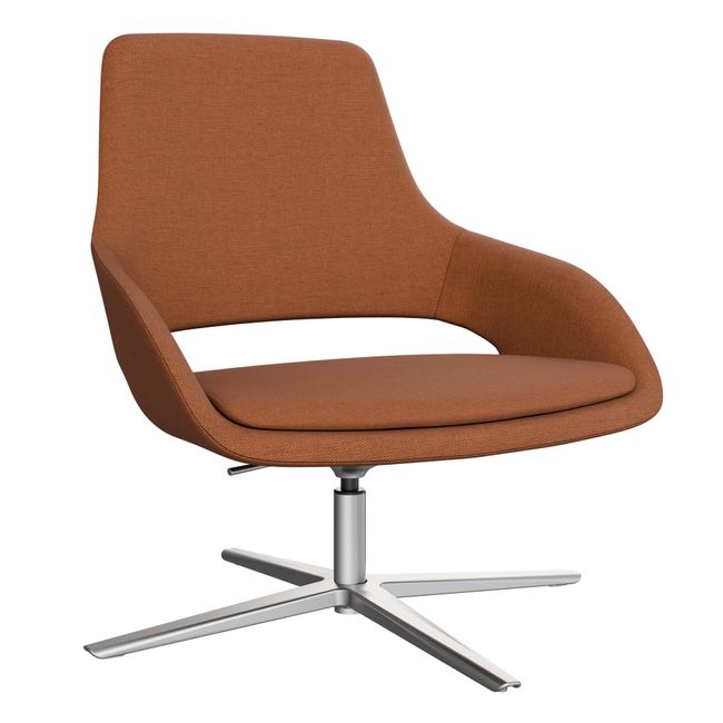 SANDIE Lounge-Sessel | Sitzhöhe 405 – 505 mm, 4-Stern-Fußkreuz