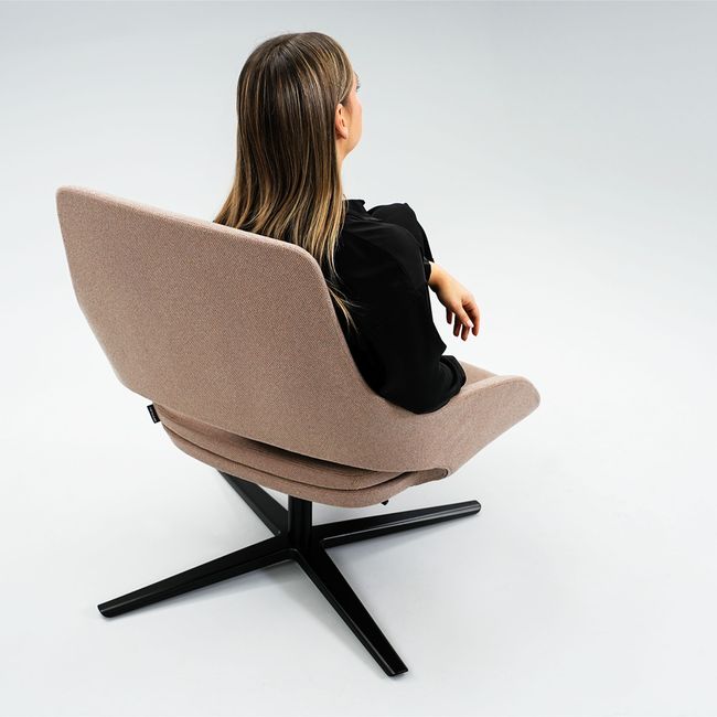 SANDIE Lounge-Sessel | Sitzhöhe 405 – 505 mm, 4-Stern-Fußkreuz