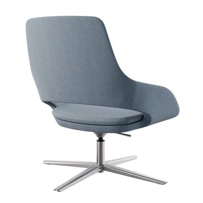 SANDIE Lounge-Sessel | Sitzhöhe 405 – 505 mm, 4-Stern-Fußkreuz