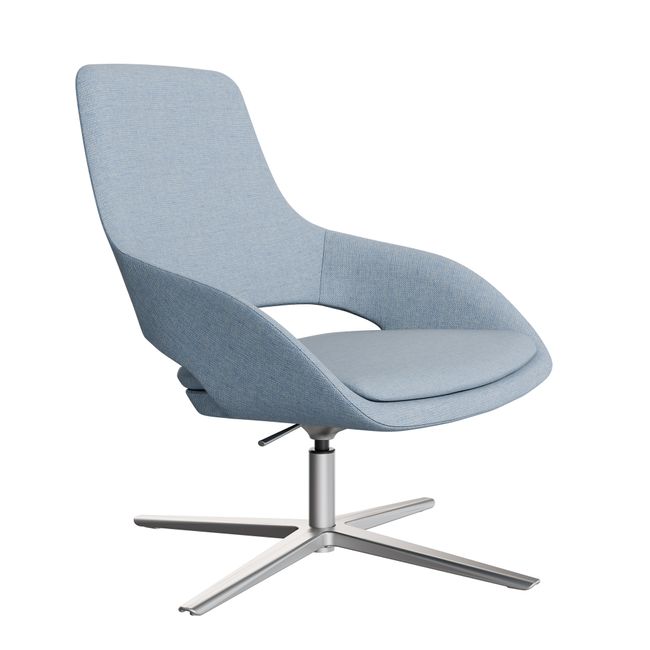 SANDIE Lounge-Sessel | Sitzhöhe 405 – 505 mm, 4-Stern-Fußkreuz