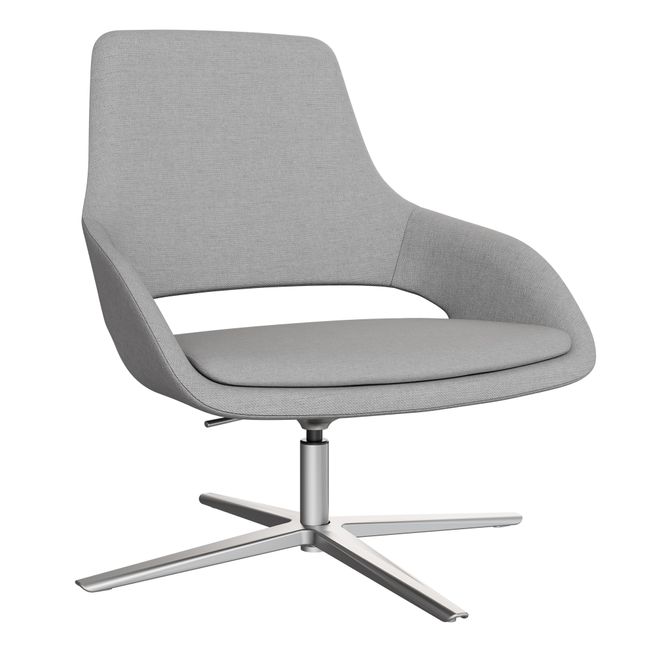 SANDIE Lounge-Sessel | Sitzhöhe 405 – 505 mm, 4-Stern-Fußkreuz