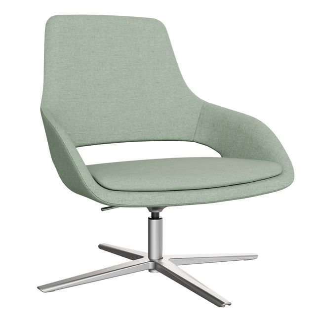 SANDIE Lounge-Sessel | Sitzhöhe 405 – 505 mm, 4-Stern-Fußkreuz