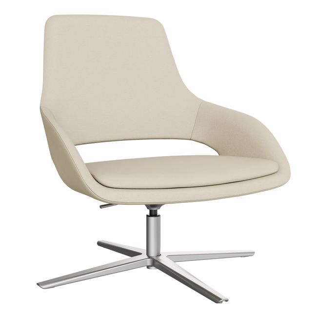 SANDIE Lounge-Sessel | Sitzhöhe 405 – 505 mm, 4-Stern-Fußkreuz