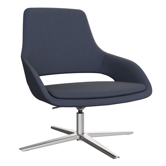 SANDIE Lounge-Sessel | Sitzhöhe 405 – 505 mm, 4-Stern-Fußkreuz