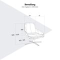 SANDIE Lounge-Sessel | Sitzhöhe 405 – 505 mm, 4-Stern-Fußkreuz