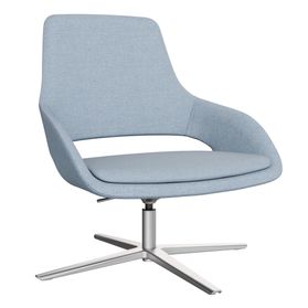 SANDIE Lounge-Sessel | Sitzhöhe 405 – 505 mm, 4-Stern-Fußkreuz