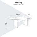 OPTIMA Konferenztisch | 2000-2400 x 1000 mm (6-8 Sitzplätze), oval OPTIMA Konferenztisch | 2000-2400 x 1000 mm (6-8 Sitzplätze), oval