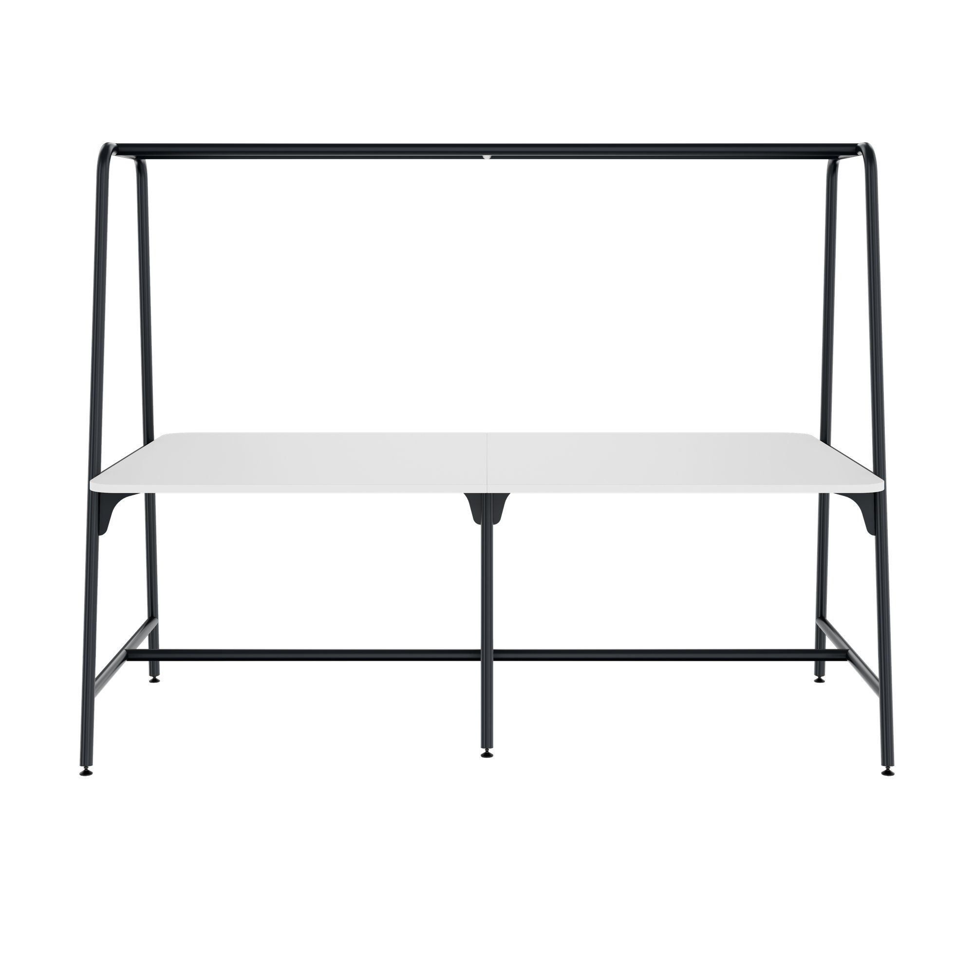 Round multipurpose table | 2400 - 2800 x 740 - 1050 mm, white - 2 Main Image