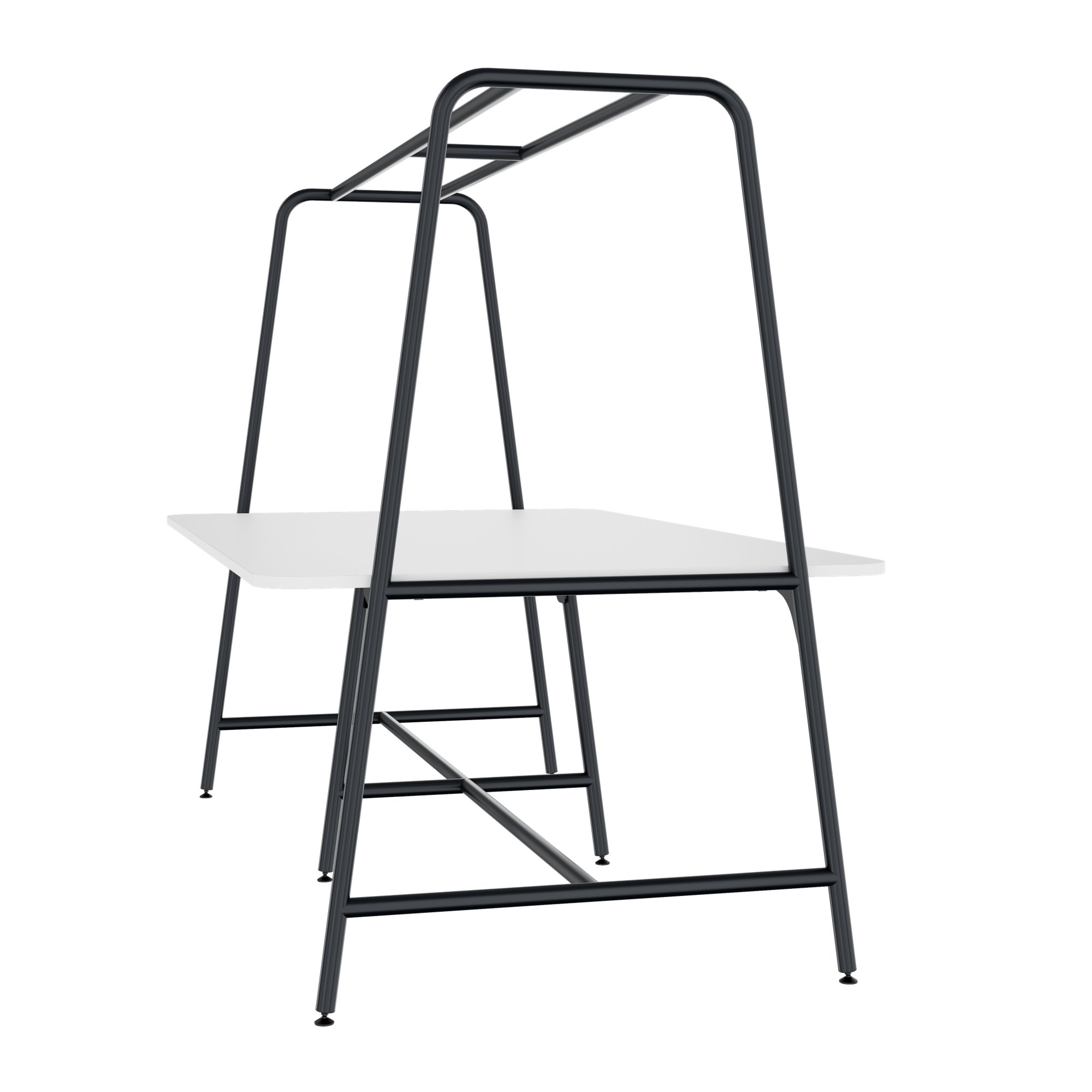 Round multipurpose table | 2400 - 2800 x 740 - 1050 mm, white - 3 Main Image