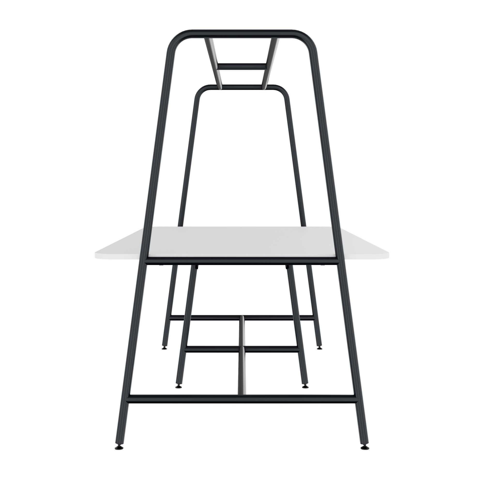 Round multipurpose table | 2400 - 2800 x 740 - 1050 mm, white - 4 Main Image