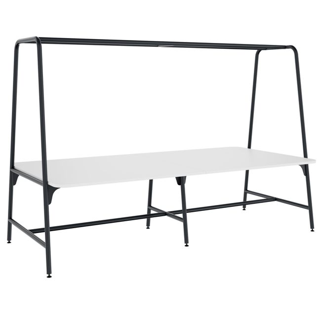 ROUND Multipurpose Tisch | 2400 - 2800  x 740 - 1050 mm, Weiß