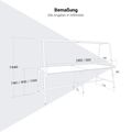 Round multipurpose table | 2400 - 2800 x 740 - 1050 mm, white - 8 Thumbnail Image