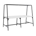 Round multipurpose table | 2400 - 2800 x 740 - 1050 mm, white - 1 Thumbnail Image