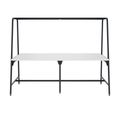 Round multipurpose table | 2400 - 2800 x 740 - 1050 mm, white - 2 Thumbnail Image