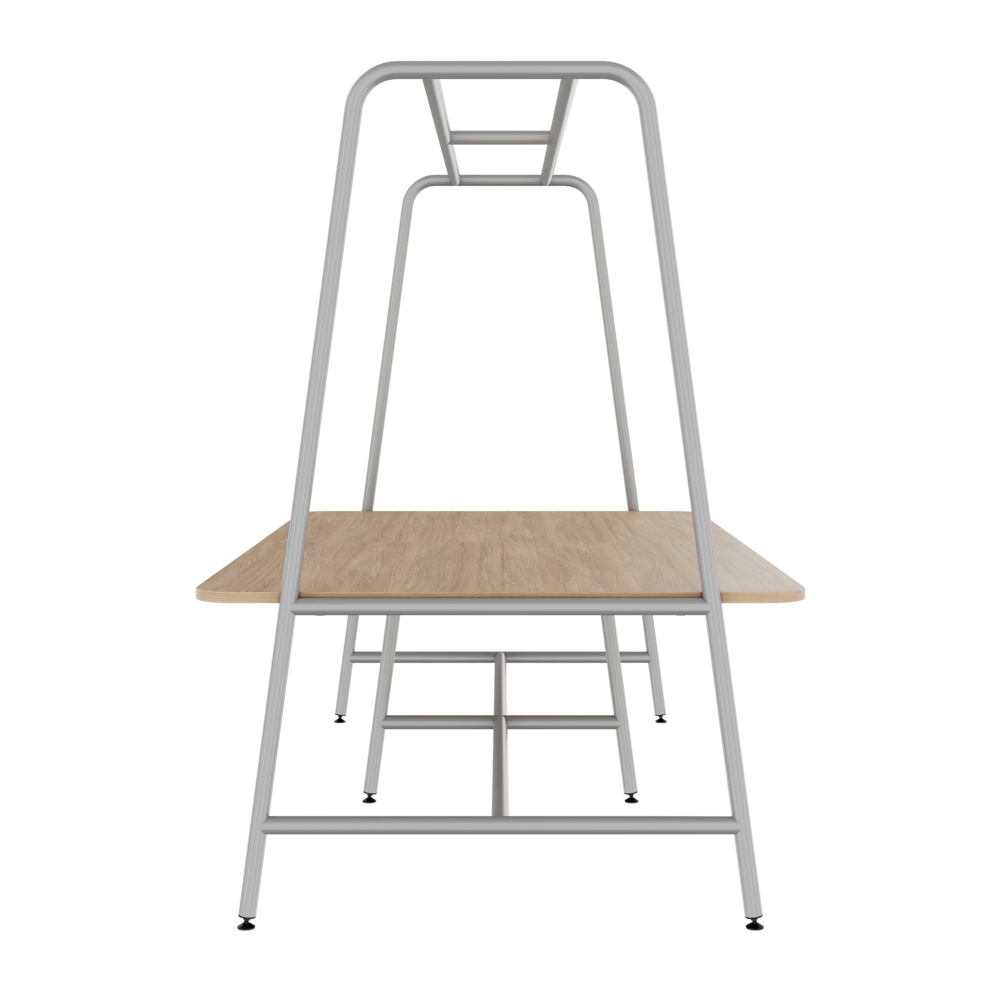 Round multipurpose table | 2400 - 2800 x 740 - 1050 mm, amber oak - 4 Main Image