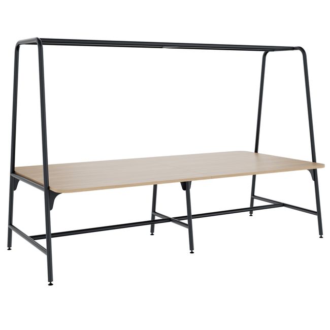 ROUND Multipurpose Tisch | 2400 - 2800  x 740 - 1050 mm, Bernsteineiche
