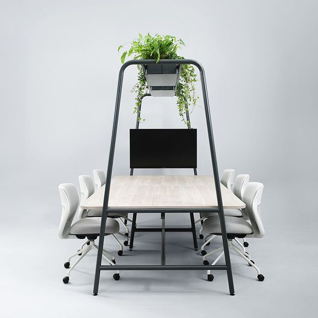 ROUND Multipurpose Tisch | 2400 - 2800  x 740 - 1050 mm, Bernsteineiche