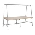 Round multipurpose table | 2400 - 2800 x 740 - 1050 mm, amber oak - 1 Thumbnail Image