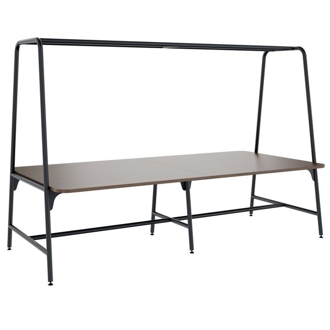 ROUND Multipurpose Tisch | 2400 - 2800  x 740 - 1050 mm, Nussbaum