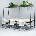 ROUND Multipurpose Tisch | 2400 - 2800  x 740 - 1050 mm, Nussbaum - 13 Thumbnail Image