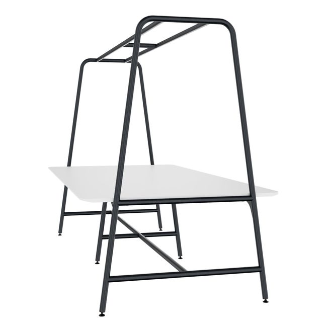 ROUND Multipurpose Tisch | 2400 - 2800  x 740 - 1050 mm, HPL Weiß