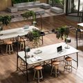 Round multipurpose table | 2400 - 2800 x 740 - 1050 mm, HPL white - 9 Thumbnail Image