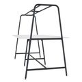 Round multipurpose table | 2400 - 2800 x 740 - 1050 mm, HPL white - 3 Thumbnail Image