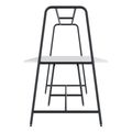 Round multipurpose table | 2400 - 2800 x 740 - 1050 mm, HPL white - 4 Thumbnail Image