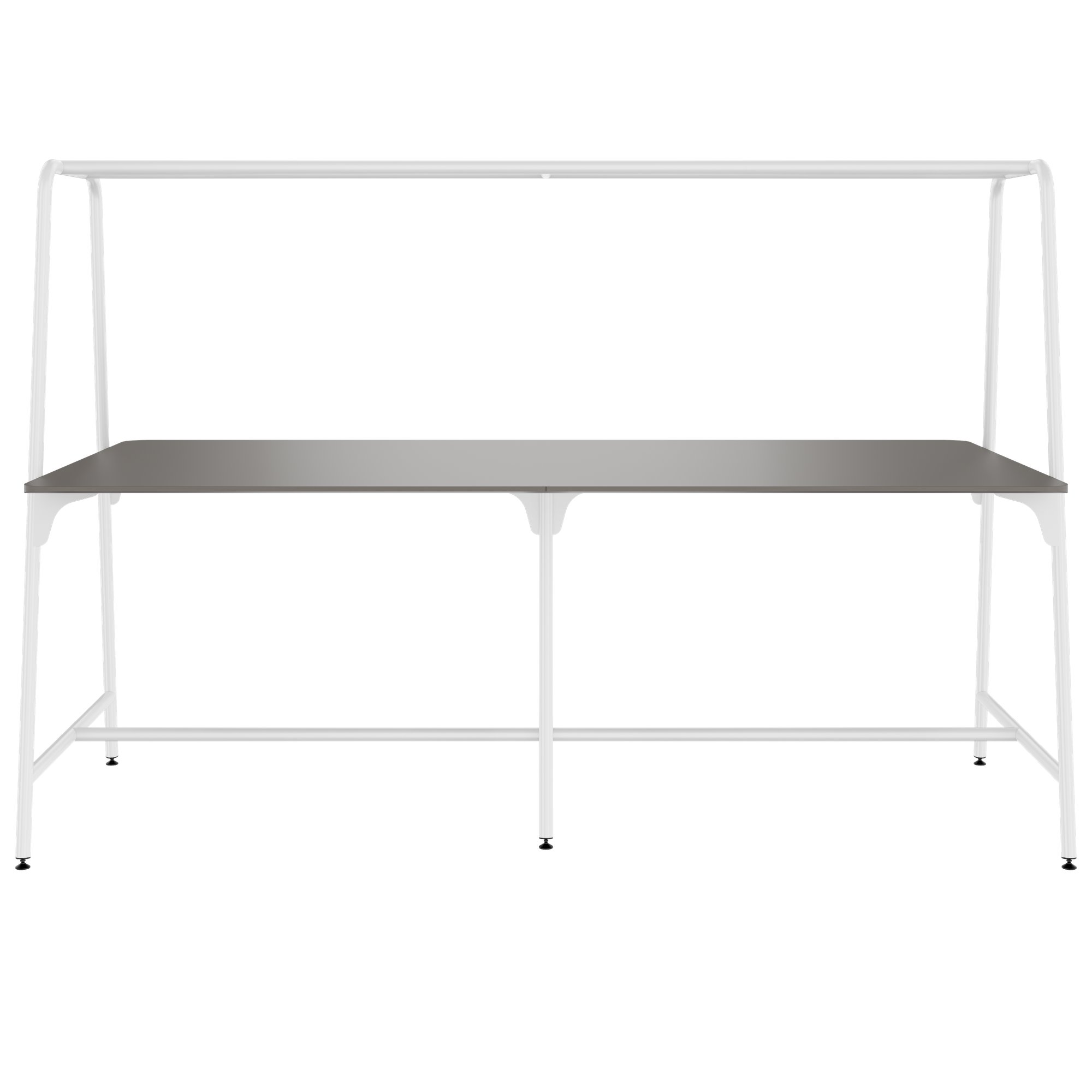 Round multipurpose table | 2400 - 2800 x 740 - 1050 mm, Fenix ​​gray - 2 Main Image
