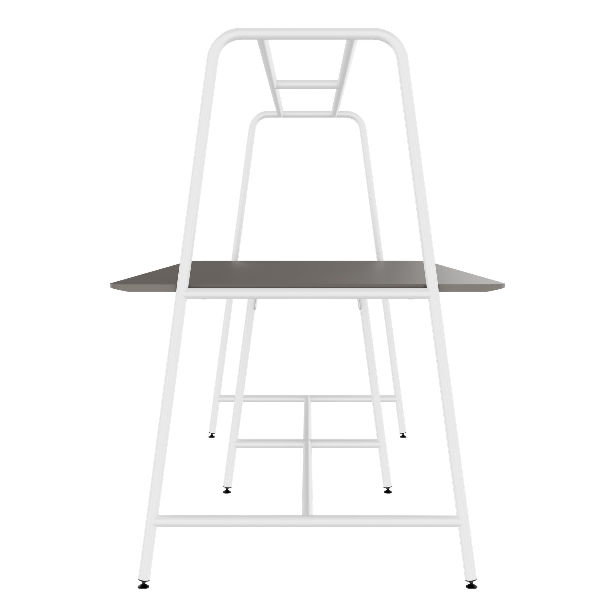 Round multipurpose table | 2400 - 2800 x 740 - 1050 mm, Fenix ​​gray - 4 Main Image