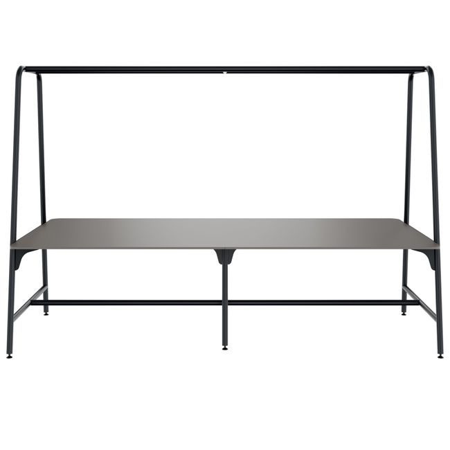 ROUND Multipurpose Tisch | 2400 - 2800  x 740 - 1050 mm, Fenix Grau