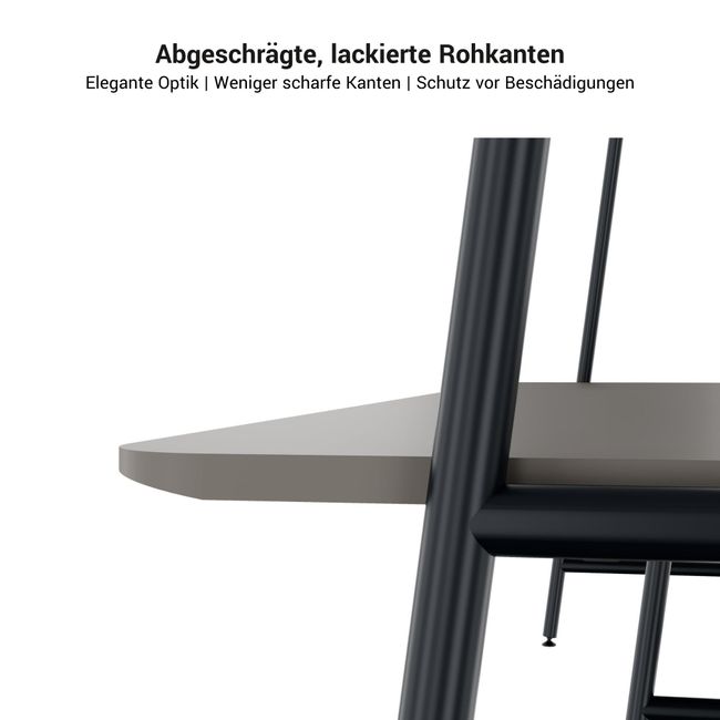 ROUND Multipurpose Tisch | 2400 - 2800  x 740 - 1050 mm, Fenix Grau